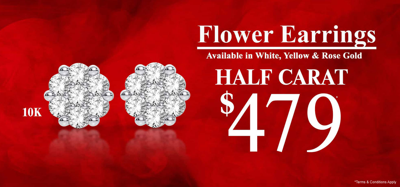 Sale on Half Carat Diamond Earrings at Baggett's Jewelry